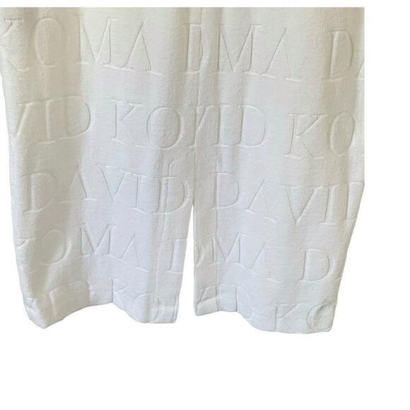 David Koma Crystal Embellished DK Intarsia Terry Logo Midi Dress White Size US 6 - Picture 8 of 16